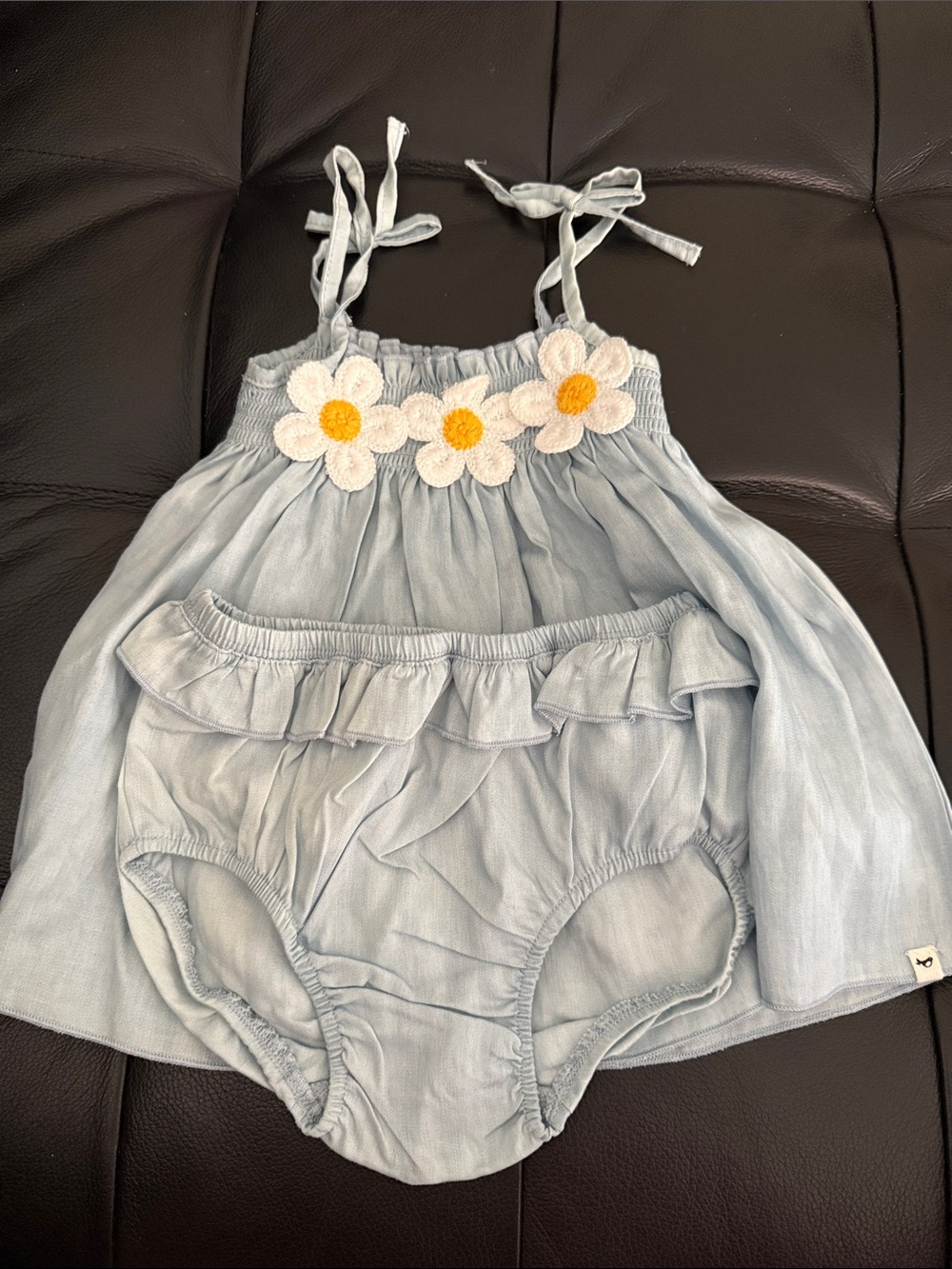 Oh baby! Girl Outfit with Daisy Crochet Set Size 2-3 years